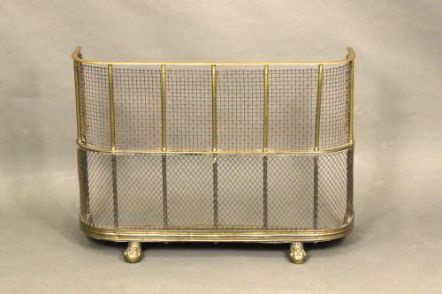 Regency “D” End Brass and Iron Work Fender/spark Guard