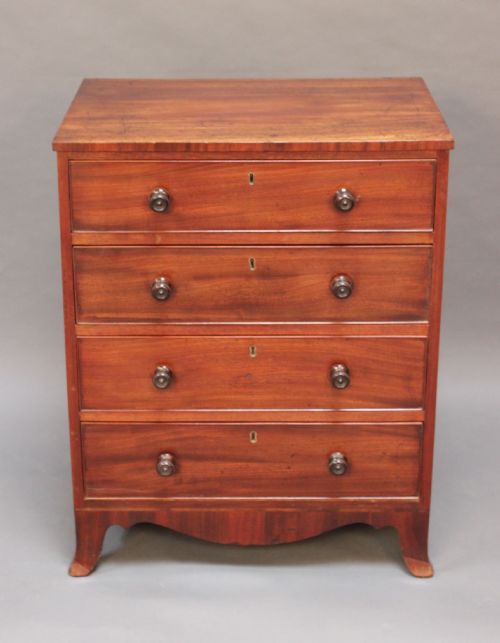 Small 19thc Mahogany Commode Chest