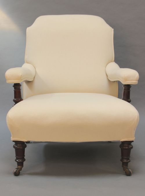 A Large Late 19thc. Mahogany Armchair