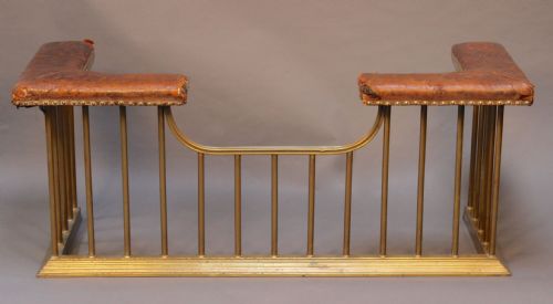 Edwardian Brass and Leather Club Fender