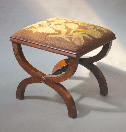 Regency Rosewood X Legged Stool
