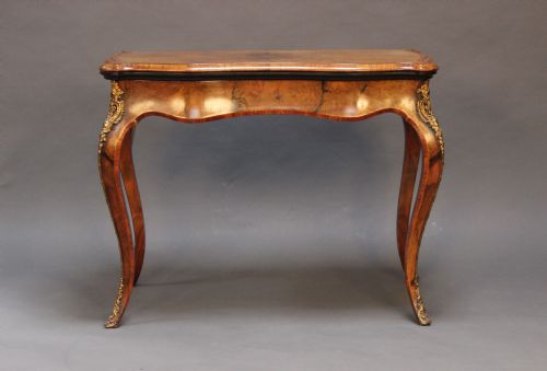 19thc. Walnut & King Wood Cross Banded Card Table