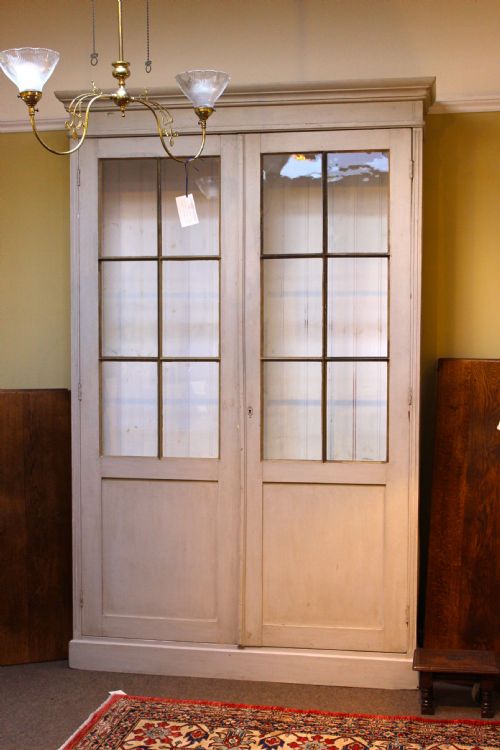 Large 19thc. Painted Estate/kitchen Cupboard