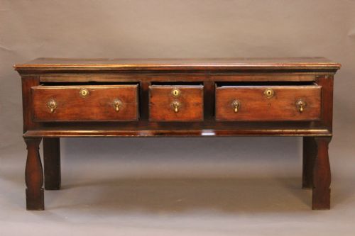 18thc Three Drawer Dresser Base