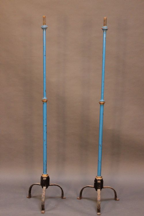 Pair of Cast Iron Lamp Holders