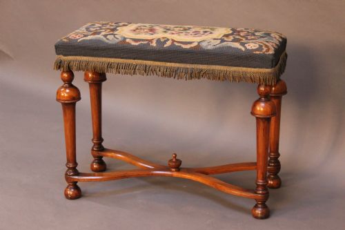 19thc. Walnut Stool