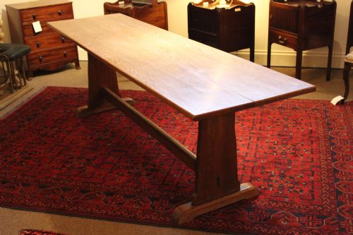 Edwardian Oak Arts & Crafts Refectory Table