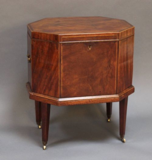 Late 18thc. Mahogany Octagonal 
Wine Cooler