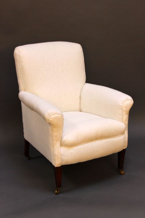 A Late 19thc. Armchair on Square Tapered Mahogany Legs