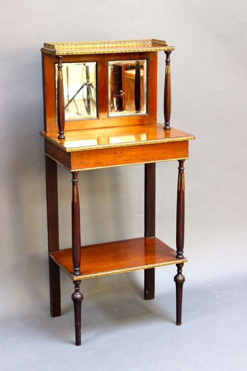 Late 19thc. Mahogany Hall Stand With
mirror Back