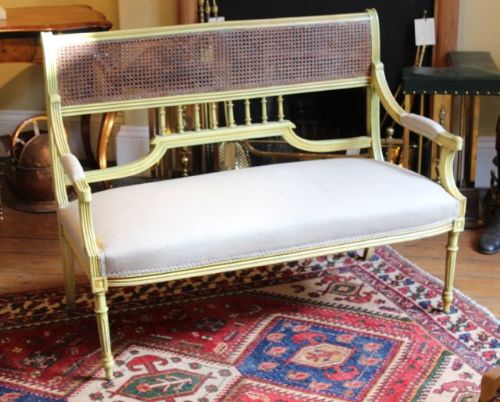 Edwardian Painted Window Seat/sofa