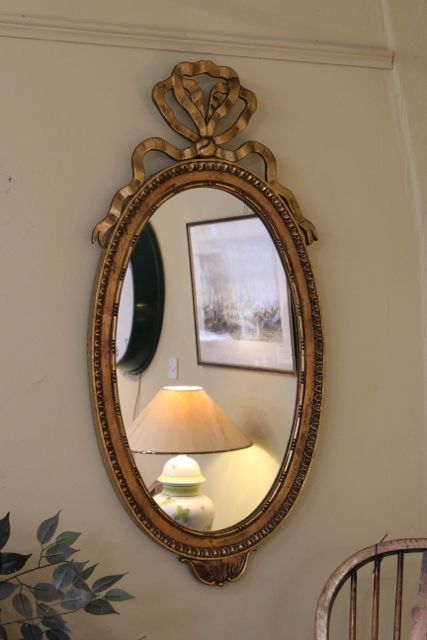 Late 19thc. Gilt Wood Oval Mirror