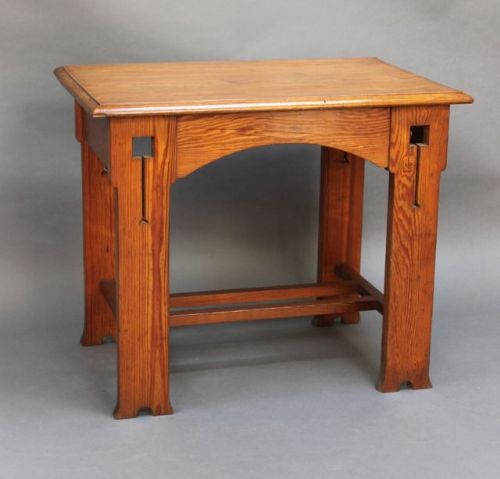 Pitch Pine Centre/side Table of 
Architectural Design