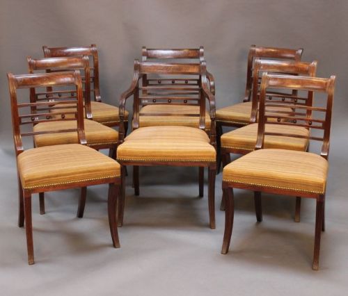 Set 8 Regency Mahogany Dining Chairs 3525