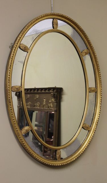 19thc. Gilt Over Mantle Wall Mirror