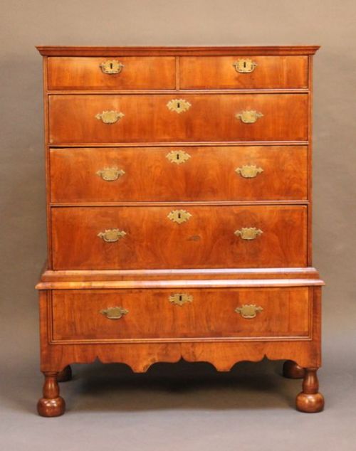 18thc Walnut Chest on Stand