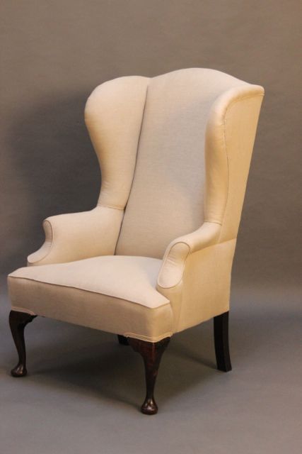 19thc Walnut Wing Armchair