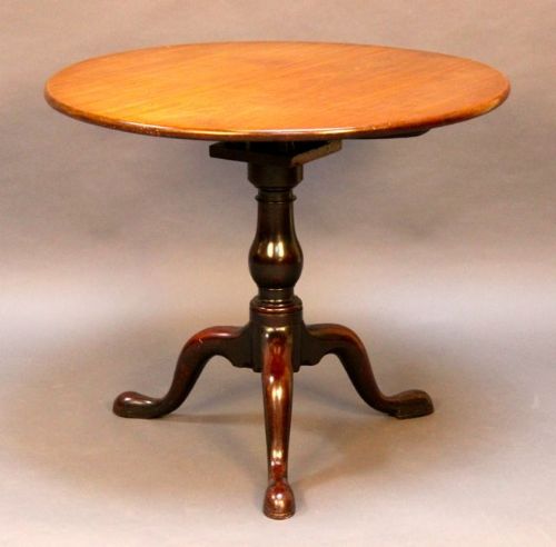 A Very Good 18thc. Mahogany Tripod Table
