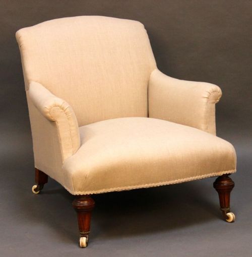 19thc Walnut Side Small Armchair