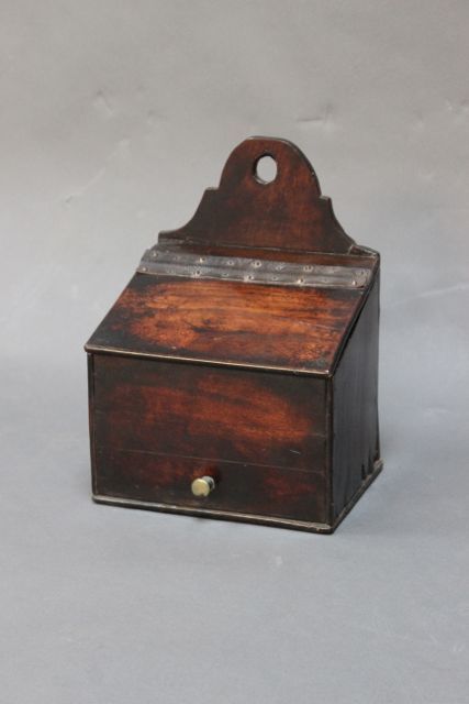 18thc Walnut Candle Box