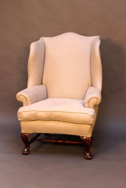 A Generous 19thc. Wing Armchair