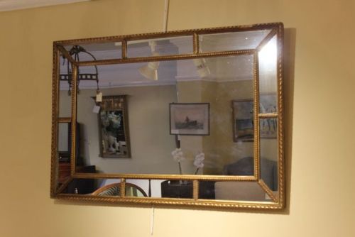 19thc. Gilt Over Mantle Mirror