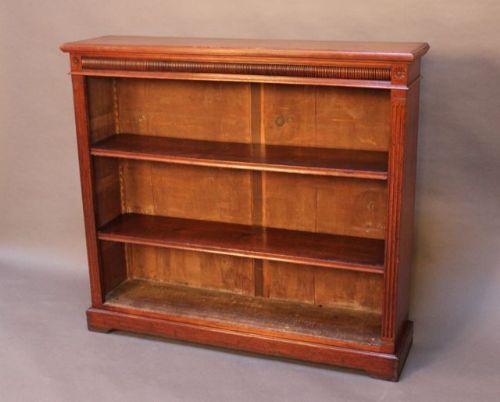 19thc. Mahogany Open Bookcase