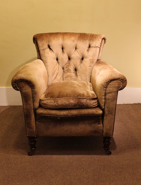 A 19thc Howard Style Deep Armchair