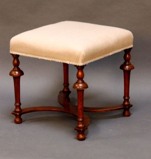 Late 19thc. Walnut Stool