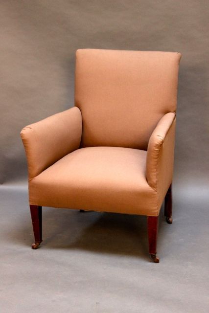19thc. Mahogany Armchair with Square Tapered Legs