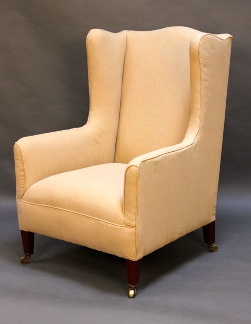 Late 19thc. Mahogany Wing Armchair