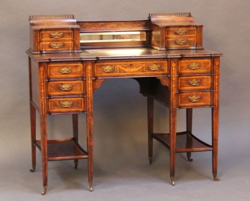 19thc. Rosewood Writing Desk/dressing Table