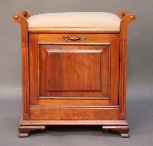 Walnut Piano Stool C. 1890