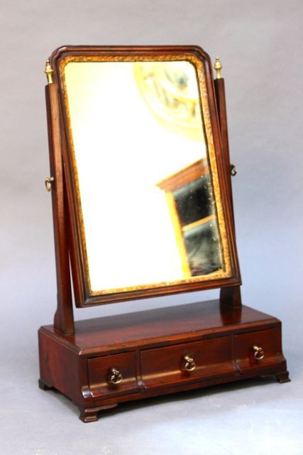 18thc Mahogany Box Mirror