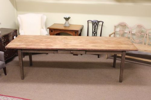 19thc French Fruitwood and Oak Refectory Table