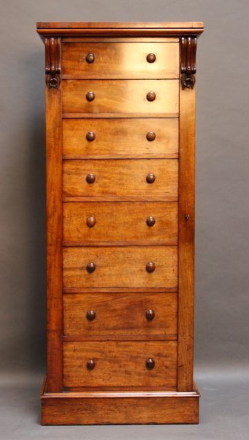 19thc Mahogany Wellington Chest