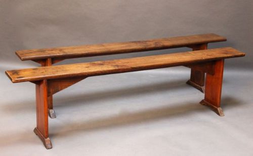 Pair of 19thc Elm Benches