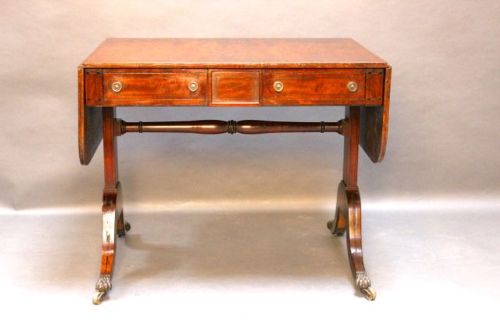 Regency Mahogany and Rosewood Inlaid Sofa Table