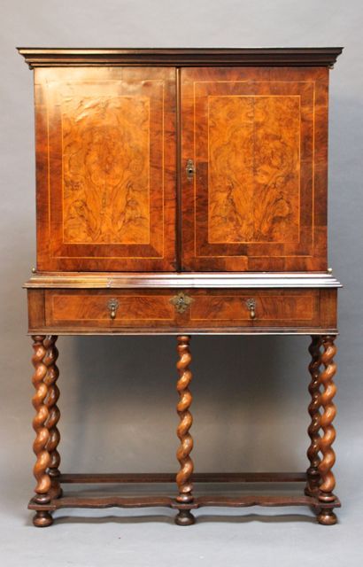 18thc. Walnut Cabinet on Stand