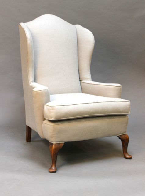 Late 19thc Walnut Wing Armchair