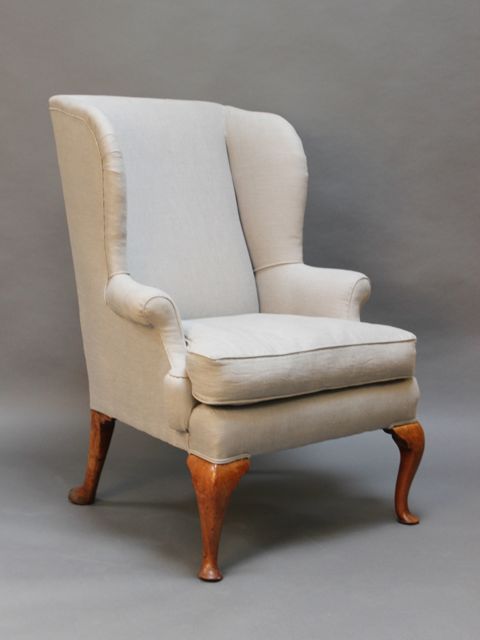 18thc Walnut Wing Armchair