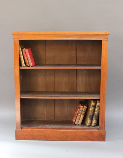 19thc Walnut Open Bookcase
