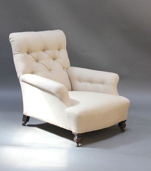 3862
19thc Low Button Back Armchair
