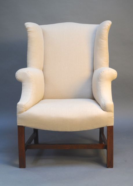 19thc Mahogany Wing Armchair
