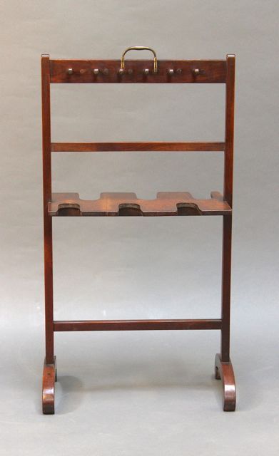 19thc Fruitwood Boot and Glove Rack