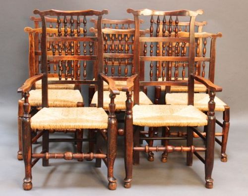 A Set of Eight 19thc Dining Chairs