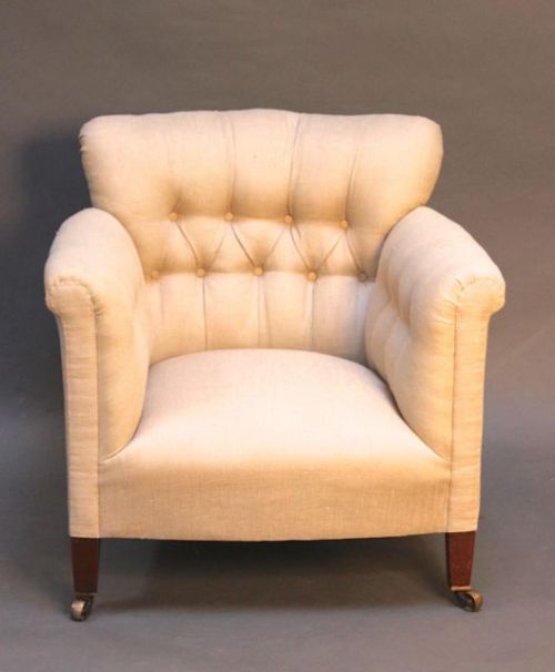 A 19thc Howard Style Button Back Armchair