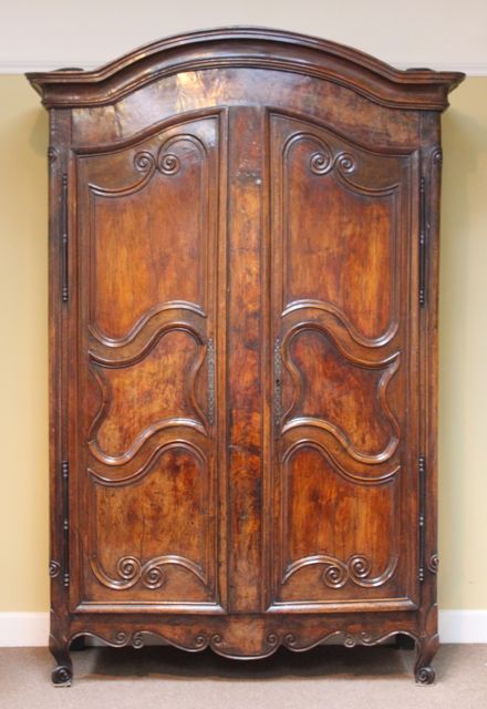 A Magnificent Late 18thc Continental Walnut Wardrobe