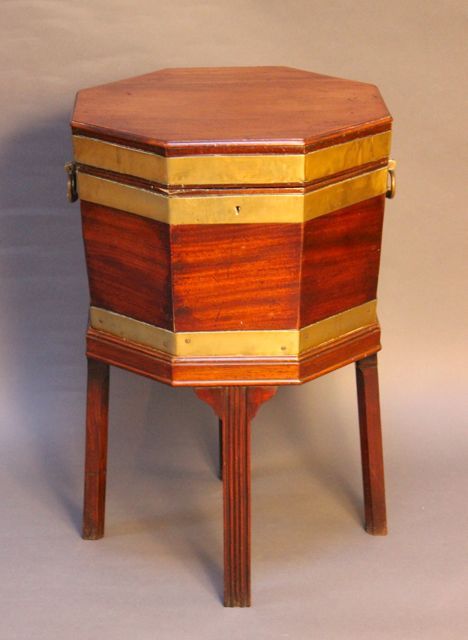 Early 19thc. Mahogany Wine Cooler on Stand