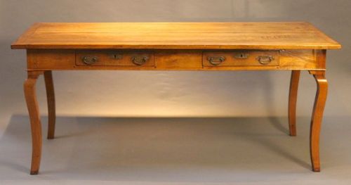 19thc. Ash and Elm Refectory Table